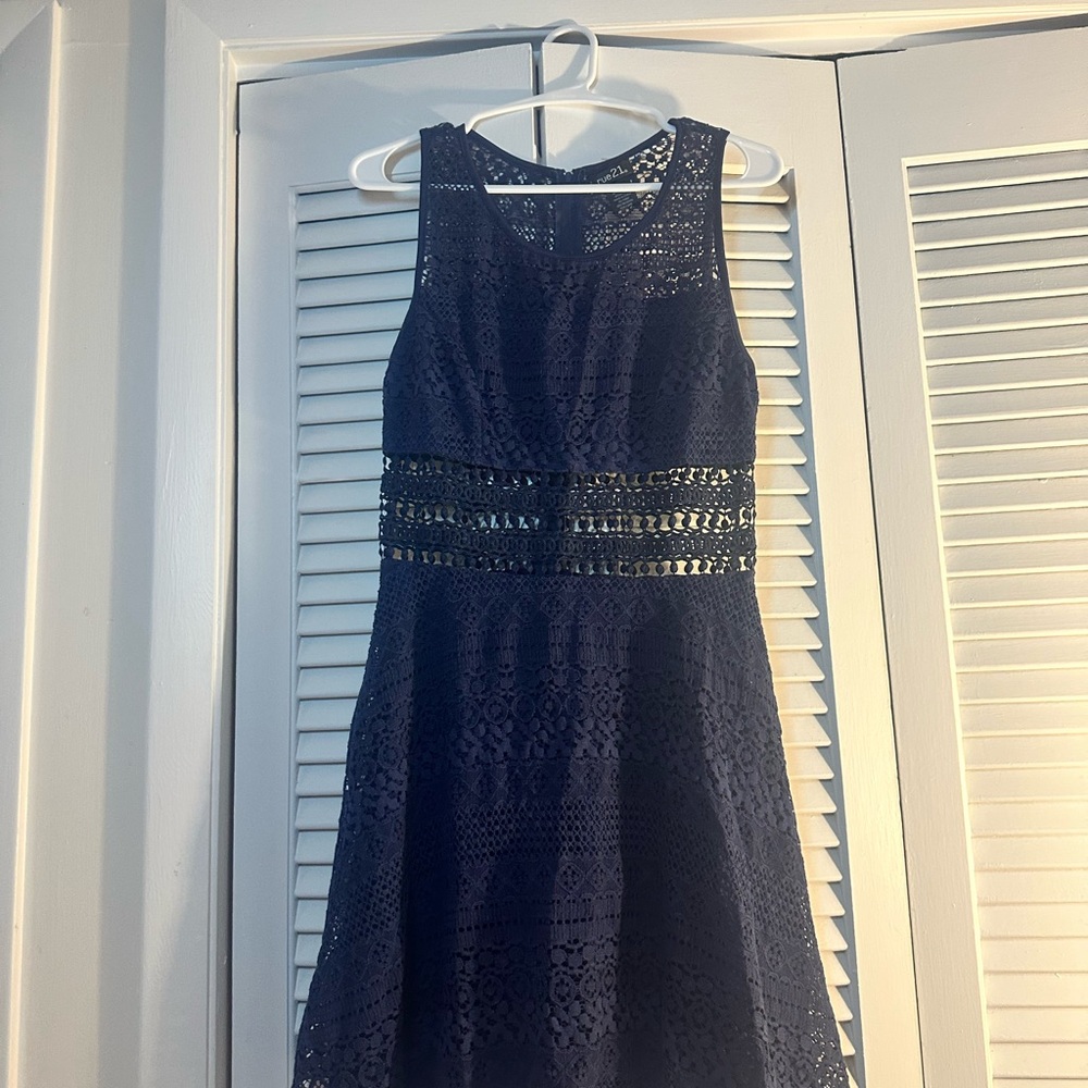 Rue21 Dark Blue Crochet Mini Dress - Picture 8 of 8